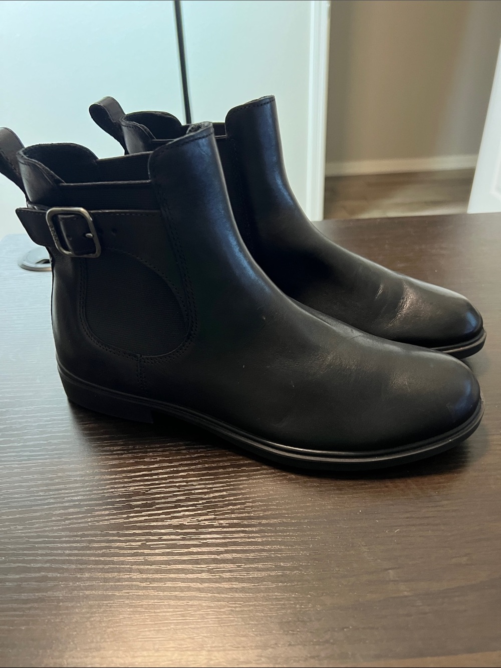 Ecco Dress Classic 15 Black Leather Chelsea Boots EUR 37 US 6.5-7